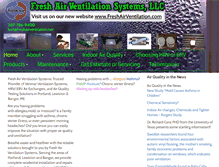 Tablet Screenshot of freshairventilation.net